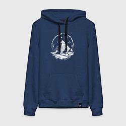 Женская толстовка-худи Лунная тайна пирамид