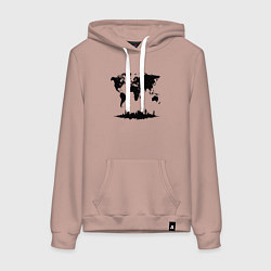 Женская толстовка-худи Мир в тени города