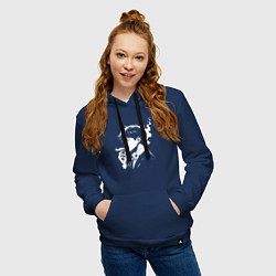 Толстовка-худи хлопковая женская Вейпер аниме, цвет: тёмно-синий — фото 2