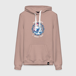 Женская толстовка-худи Быть добру в новом году - славянский дед мороз и с