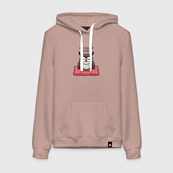 Женская толстовка-худи Мне на всё наспать - сова на подушке