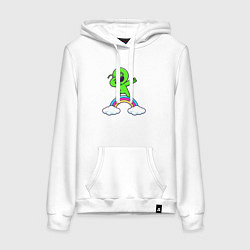 Женская толстовка-худи Пришелец на радуге