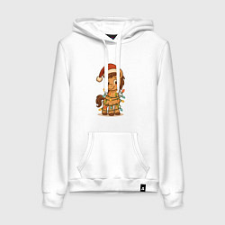 Женская толстовка-худи Лошадка в гирлянде