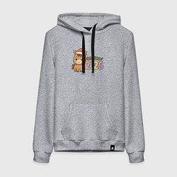 Женская толстовка-худи Новогодняя лошадка 2026