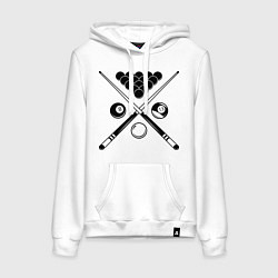 Женская толстовка-худи Бильярд (пул)