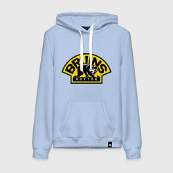 Толстовка-худи хлопковая женская HC Boston Bruins Label, цвет: мягкое небо