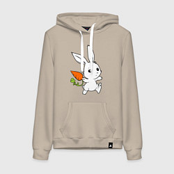 Женская толстовка-худи Зайка с морковкой
