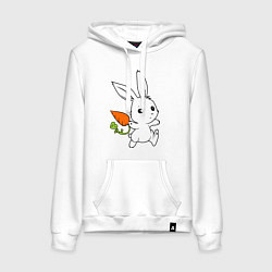 Женская толстовка-худи Зайка с морковкой