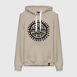 Женская толстовка-худи Ацтекские узоры - птица