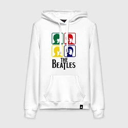 Толстовка-худи хлопковая женская The Beatles: Colors, цвет: белый
