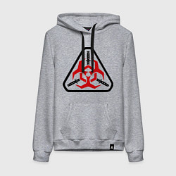 Толстовка-худи хлопковая женская Двенадцать обезьян, цвет: меланж