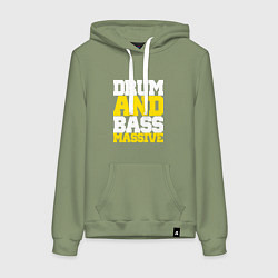 Женская толстовка-худи DRUM AND BASS MASSIVE