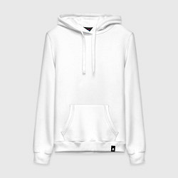 Толстовка-худи хлопковая женская Анклав, цвет: белый