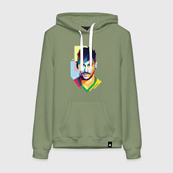 Толстовка-худи хлопковая женская Neymar: fun-art, цвет: авокадо