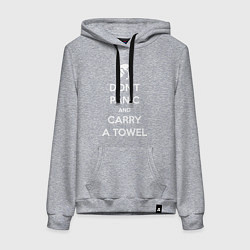 Женская толстовка-худи Dont panic & Carry a Towel