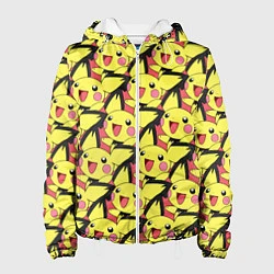 Куртка с капюшоном женская Pikachu, цвет: 3D-белый