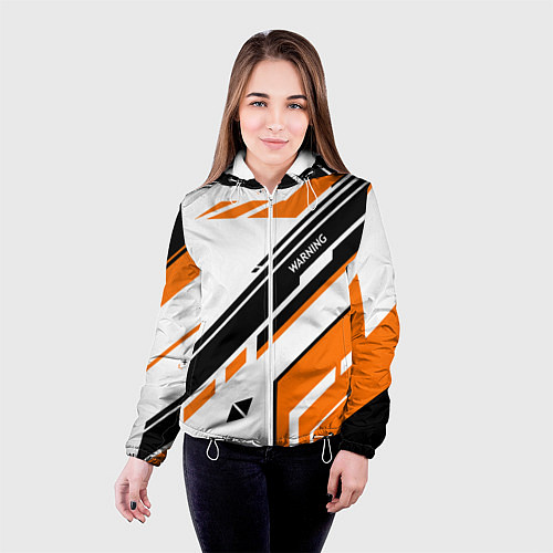 Женская куртка CS:GO Asiimov P90 Style / 3D-Белый – фото 4