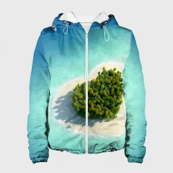Куртка с капюшоном женская Остров, цвет: 3D-белый