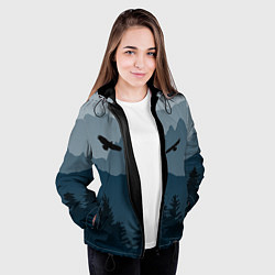 Куртка с капюшоном женская Простор, цвет: 3D-черный — фото 2