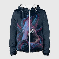 Куртка с капюшоном женская Underwater Fight, цвет: 3D-белый