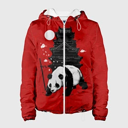 Куртка с капюшоном женская Panda Warrior, цвет: 3D-белый
