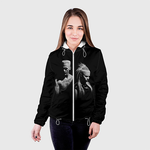 Женская куртка Die Antwoord: Black / 3D-Белый – фото 4