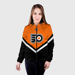 Куртка с капюшоном женская NHL: Philadelphia Flyers, цвет: 3D-черный — фото 2