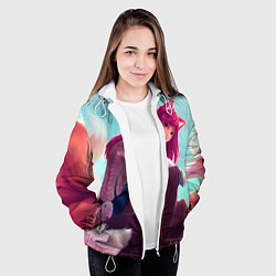 Куртка с капюшоном женская Cute, цвет: 3D-белый — фото 2