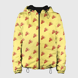 Куртка с капюшоном женская Рай пиццы, цвет: 3D-черный