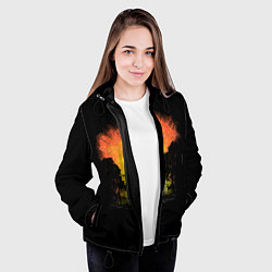 Куртка с капюшоном женская Wasteland Apocalypse, цвет: 3D-черный — фото 2