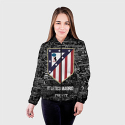 Куртка с капюшоном женская Атлетико Мадрид, цвет: 3D-черный — фото 2