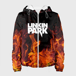 Куртка с капюшоном женская Linkin Park: Hell Flame, цвет: 3D-белый