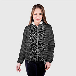 Куртка с капюшоном женская Joy Division: Unknown Pleasures, цвет: 3D-белый — фото 2