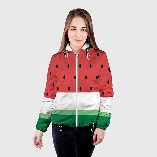 Женская куртка Сочный арбуз / 3D-Белый – фото 4