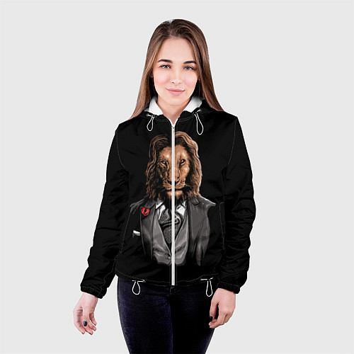 Женская куртка Мистер Лев / 3D-Белый – фото 4