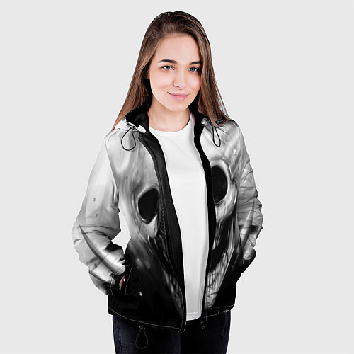 Женская куртка Череп / 3D-Черный – фото 3