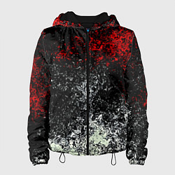 Куртка с капюшоном женская Взрыв красок, цвет: 3D-черный