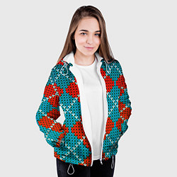 Куртка с капюшоном женская Knitting pattern, цвет: 3D-белый — фото 2
