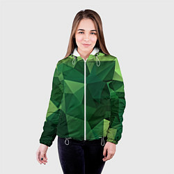Куртка с капюшоном женская Геометрия, цвет: 3D-белый — фото 2