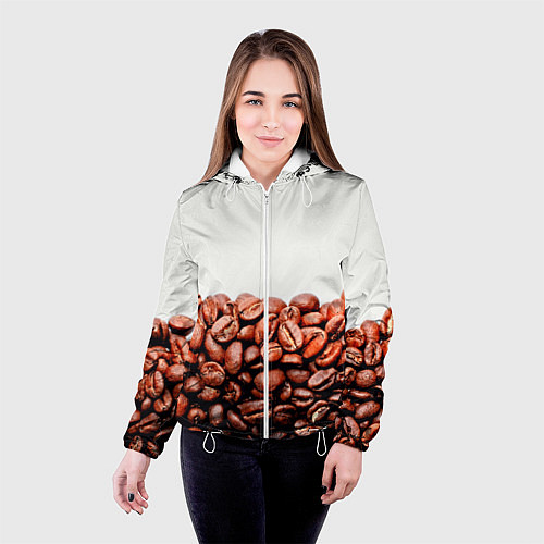 Женская куртка Coffee / 3D-Белый – фото 4