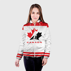 Куртка с капюшоном женская Canada Team, цвет: 3D-белый — фото 2