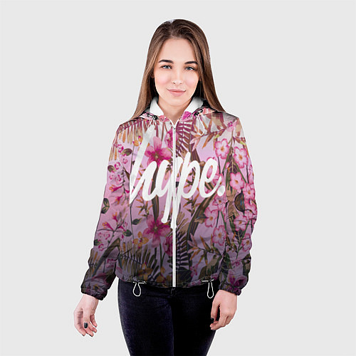 Женская куртка Hype Flowers / 3D-Белый – фото 4