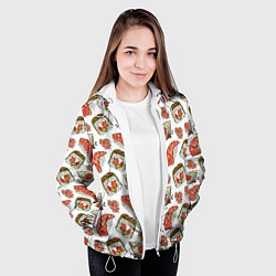 Куртка с капюшоном женская Суши микс, цвет: 3D-белый — фото 2