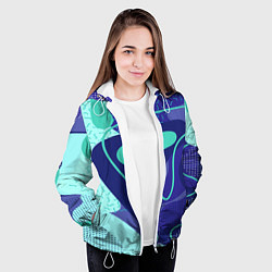 Куртка с капюшоном женская Sky pattern, цвет: 3D-белый — фото 2