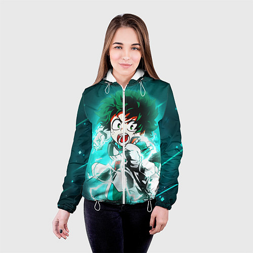 Женская куртка Моя геройская академия / 3D-Белый – фото 4