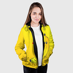Куртка с капюшоном женская Just Banana (Yellow), цвет: 3D-черный — фото 2