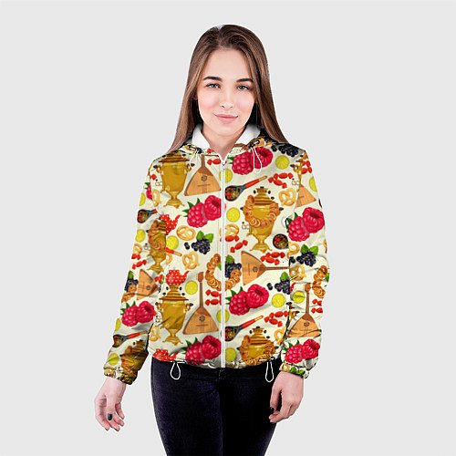 Женская куртка Народная кухня / 3D-Белый – фото 4