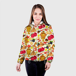 Куртка с капюшоном женская Народная кухня, цвет: 3D-белый — фото 2