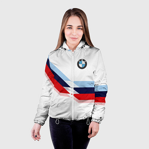 Женская куртка BMW БМВ WHITE / 3D-Белый – фото 4