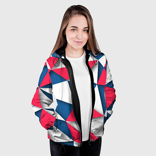 Женская куртка Geometry style / 3D-Черный – фото 3